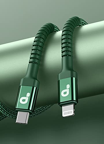 USB C to Lightning Cable 6FT 2Pack USB-C Fast Charger Cable Mfi Certified Type C to Lightning Cord USBC for iPhone 13 12 11 Pro Max Mini X XS XR 8 Plus 10 SE iPad 8th (Green)