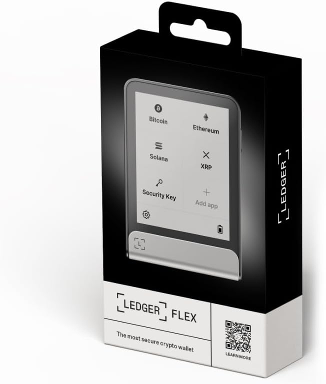 Bundle Ledger Flex + Magnet Folio - Now Including Ledger Recovery Key - Discover The World's Most intuitive Hardware Wallet, Enhanced with a Quick, Easy Backup Access