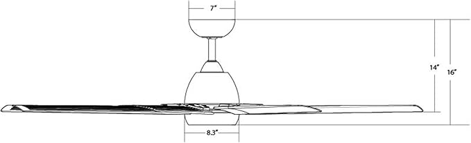 WAC Smart Fans Mocha XL Indoor and Outdoor 8-Blade Ceiling Fan 66in Brushed Aluminum with 3000K LED Light Kit and Remote Control works with Alexa and iOS or Android App
