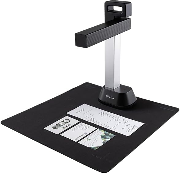 IRIScan Desk Scanner for Laptop Document Camera a4 Scanner- v6business :8MP/12MP visualizer, Library Scanner, Free PDF Editor,Portable Scanner,Book Scanner,AI Curve Flattening-Finger Hiding,Win Mac