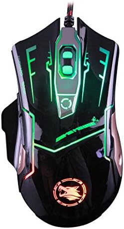 RGB Light up Wired Gaming Mouse for Computer - Durable USB Led Laptop Mice w/ 7 Color Backlit, 4 Adjust DPI Up to 3200 for Gaming, Silent & Stable PC Corded Mouse for Mac MacBook Windows Linux PS4