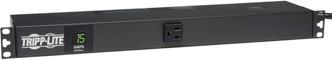 Tripp Lite Metered PDU, 15A, 13 Outlets (5-15R), 120V, 5-15P, 100-127V Input, 15 ft. Cord, 1U Rack-Mount Power, 2 Year Warranty (PDUMH15)
