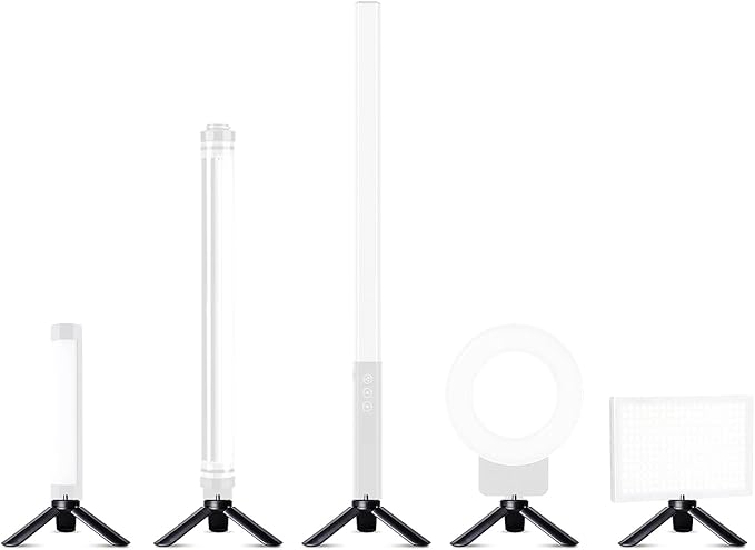 LUXCEO Mini Tripod, Desktop Stand with 1/4" Thread for Cameras, Photodraohy Light, Gimbal Handle Grip Stabilizer, Tripod Ball Head