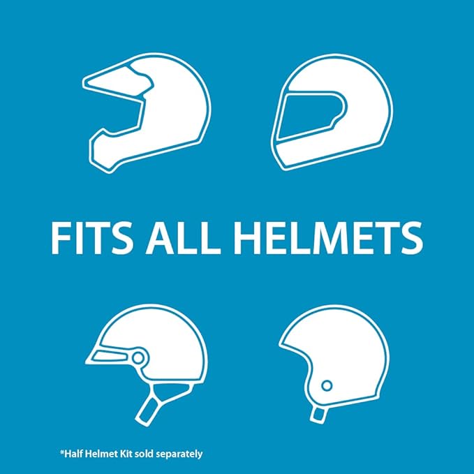 Cardo Systems Spirit Motorcycle Bluetooth Communication Headset, 2-Way Bluetooth, Thin 32mm Speakers, Waterproof, Universal Connectivity - Single Pack