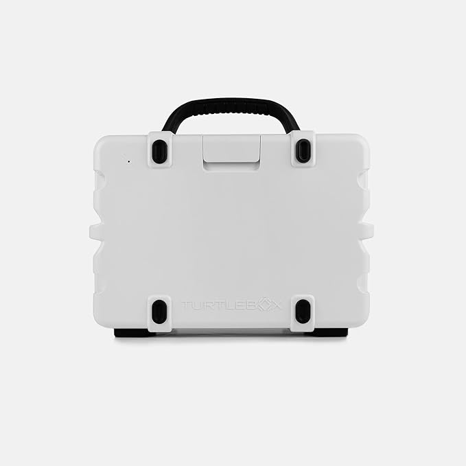 Turtlebox Original Gen 3: Portable Outdoor Bluetooth Speaker – Ultra-Loud (120dB), Waterproof (IP67), Rugged, Impact-Resistant, 3-Day Battery | Party Mode: Unlimited Pairing for Stereo Sound, White