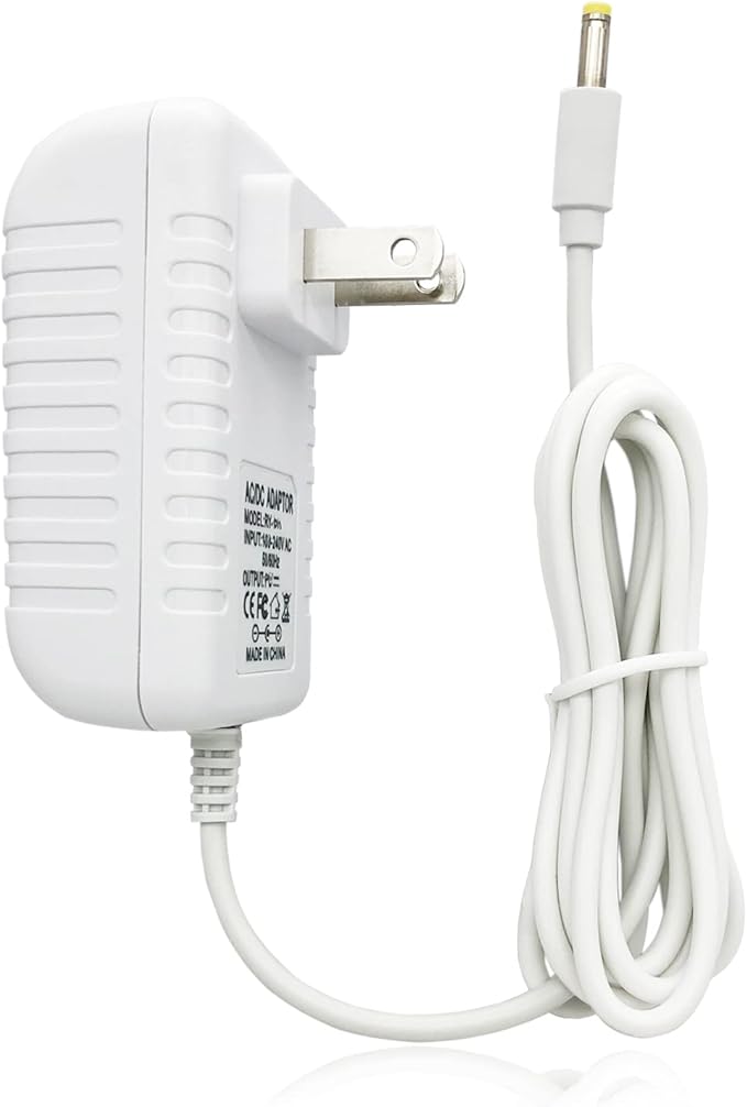 White Power Cord Replacement for Alexa Dot 3rd Gen, Dot 4th Gen, Dot 5th Gen 2022, Echo Pop 15W Power Adapter Charger