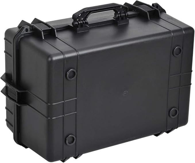 MEIJIA All Weather Waterproof Hard Camera Case,Hard Case with Customizable Fit Foam,Fit Use of Drones,Camera,Equipments,Pistols,Elegant Black (Black, 24.01"x16.92"X12.2")