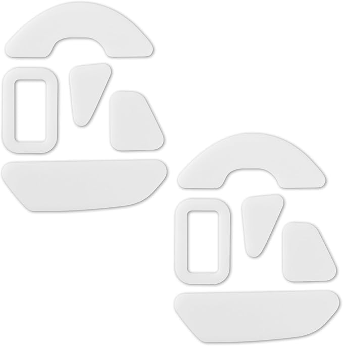 2 Pack V3 Wired Gaming Mouse Feet Sliding Stickers, Mice Glass Skates Pad, Replacement Glide Stickers for Smooth Control and Precision on Any Gaming Surface (Glide Mice Skates, White PTFE)