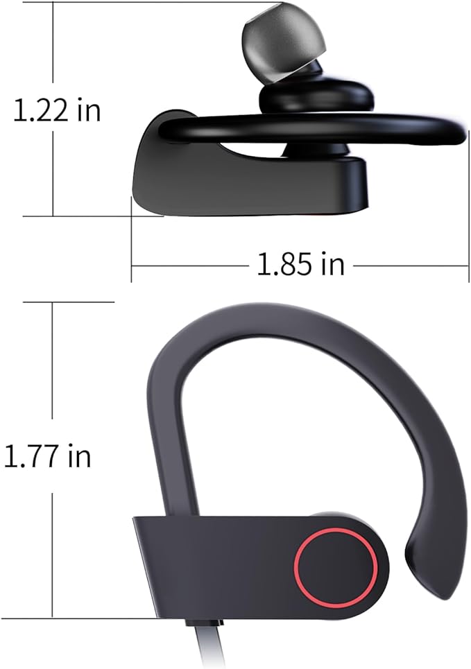 JOYWISE Bluetooth Wireless Headphones 16H Playtime Earbuds with Mic Stereo in-Ear Earphones, IPX7 Waterproof Sports Sound Isolation Headsets for Running, Gym, Workout