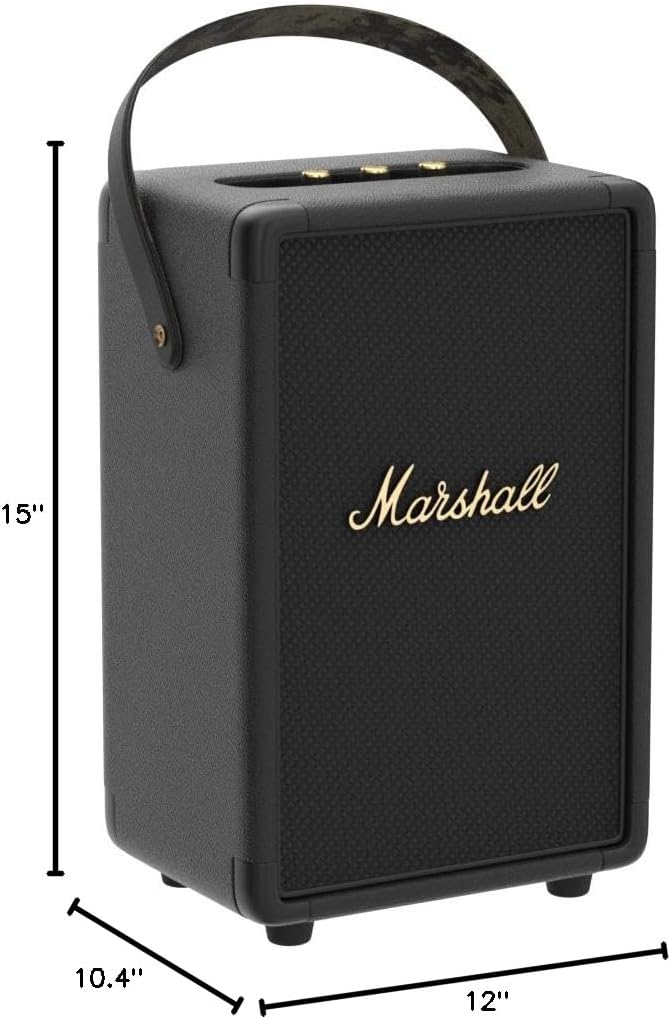 Marshall Tufton Portable Bluetooth Speaker, Black & Brass