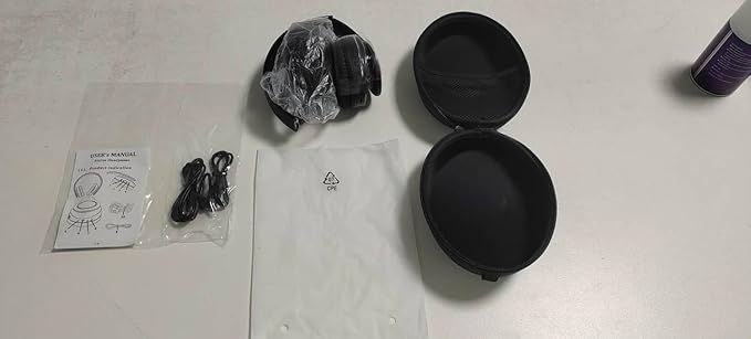 TUINYO Bluetooth Headphones Wireless, Over Ear Stereo Wireless Headset 40H Playtime with deep bass, Soft Memory-Protein Earmuffs, Built-in Mic Wired Mode PC/Cell Phones/TV-White … …