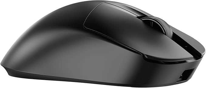 AJ179 V2 Triple Mode (2.4G/Wired/Bluetooth 5.2) Gaming Mouse, 12000 DPI, 56g Ultra-Light, Programmable 6 Buttons, 1000Hz Polling Rate, Ergonomic Right-Hand Design for Computer Laptop PC, Black