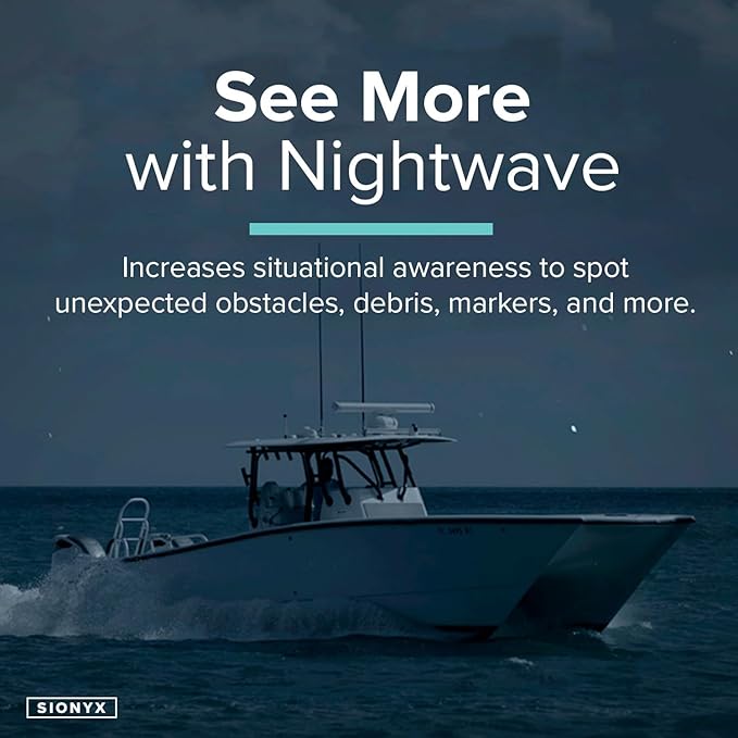 SiOnyx Nightwave Analog Camera, Rugged Ultra-Low Light Night Vision Marine Camera, Flexible Connectivity, Temporary and Permanent Mounting Options, DIY Installation, Black