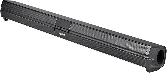 VEVOR Sound Bar for Smart TV, 2.0 Channel, 32-Inch Compact Soundbar TV Speakers for Projector, Bluetooth AUX Connection, Remote Control, Easy Setup, 80W Surround Sound System for PC Home Theater Audio