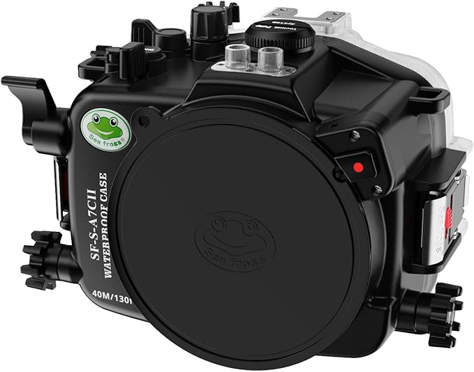 Sea frogs Underwater Camera Case Compatible with Sony A7C-II for E PZ 16-50mm F3.5-5.6 OSS IPX8 40m/130ft Maximum Diving Depth A7C-2 Waterproof Camera Housing for Diving, Surfing, Rowing A7C II