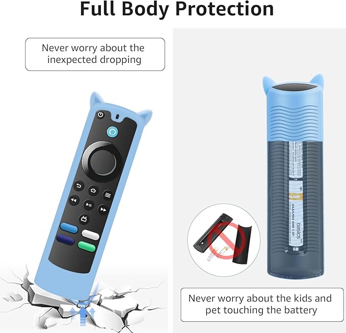 3 Packs Silicone Remote Cover Case Glow in The Dark, Anti-Slip Silicone Protective Case with Lanyard(Green & Blue & Pink)