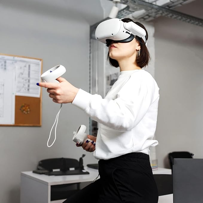 Battery Pack for Meta Quest 3S & 3 & 2, 5000mAh Extended 2-3H Playtime Small Lightweight Portable Rechargeable Accessories, Pack of 2