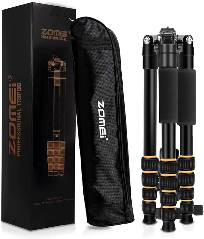 ZOMEi Camera Tripod 62" Light Weight DSLR Tripod with Ball Head Quick Release Plate and Carrying Case (Aluminum Tripod)