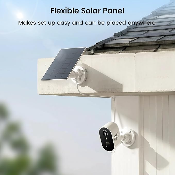 AOSU 2K Solar Camera Outdoor Wireless, Cameras for Home Security, WiFi Camera for Home Surveillance with Spotlight Color Night Vision, PIR/AI Motion Detection, 2-Way Talk, IP66 Waterproof