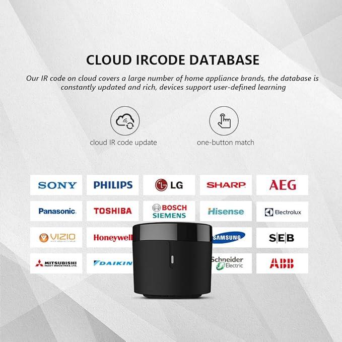 BroadLink RM4 Mini IR Universal Remote Control (2.4 GHz Wi-Fi Only), Smart Home Automation Wi-Fi Infrared Blaster for TV, AC, STB Audio, Works with Alexa, Google Home, IFTTT