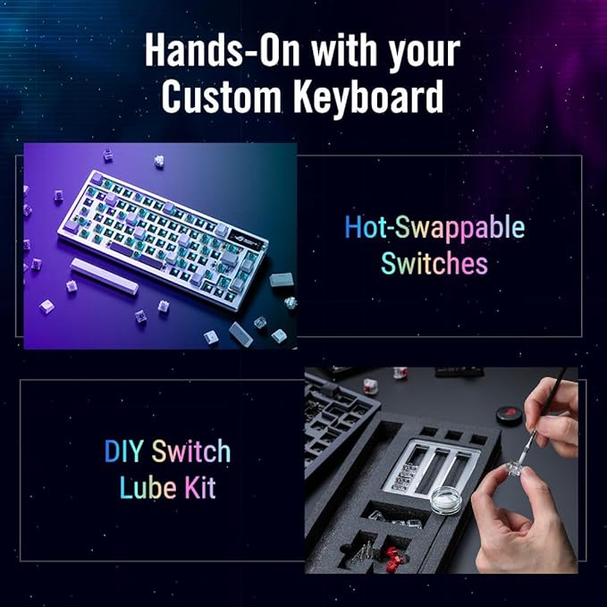 ASUS ROG Azoth Wireless Mechanical Gaming Keyboard – 75% TKL, Tri-Mode Connectivity, Hot Swappable Pre-lubed ROG NX Brown Switches, PBT Keycaps, RGB, OLED Display, PC/Mac Support - White