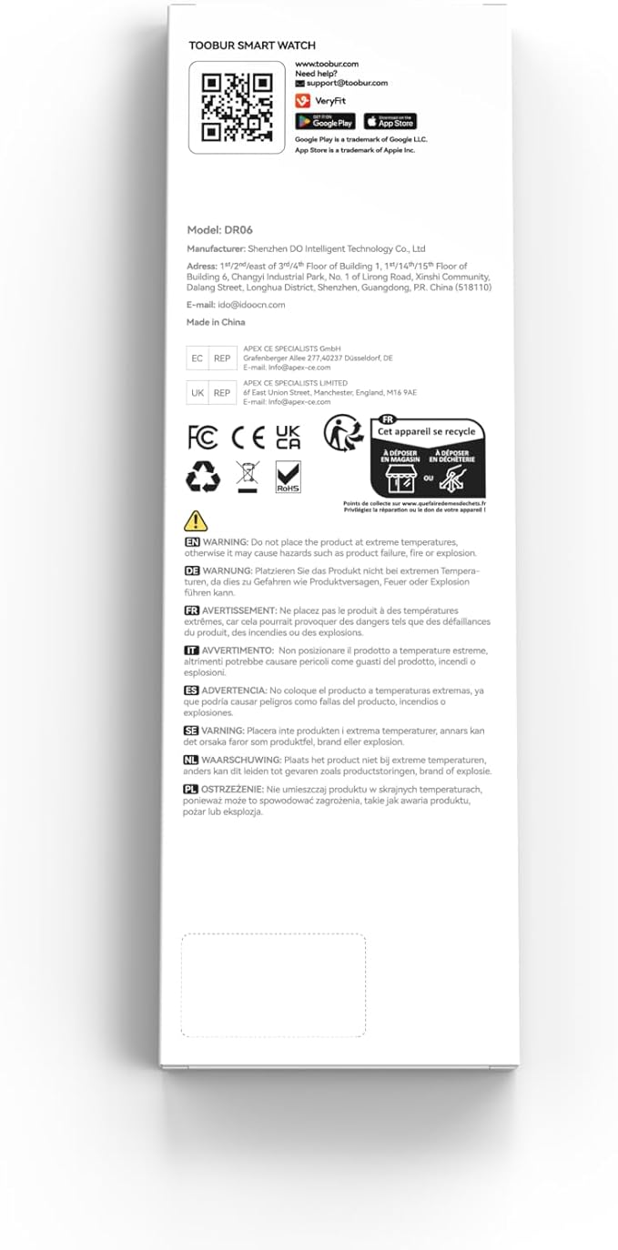 Smart Watch for Women, Smartwatch Compatible Android and iOS Phone, Answer/Make Calls, Fitness Tracker/Step Counter/Running Watch, Sleep/Heart Rate Monitor, 100 Sports, IP68 Waterproof, Black