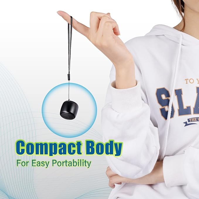 Best Mini Portable Bluetooth Speaker with HD Sound & Bass I Smallest Wireless Bluetooth Speakers for Phone/PC/Tablet I Photo Selfie Button Answer Phone Calls I Cute Tiny Speaker
