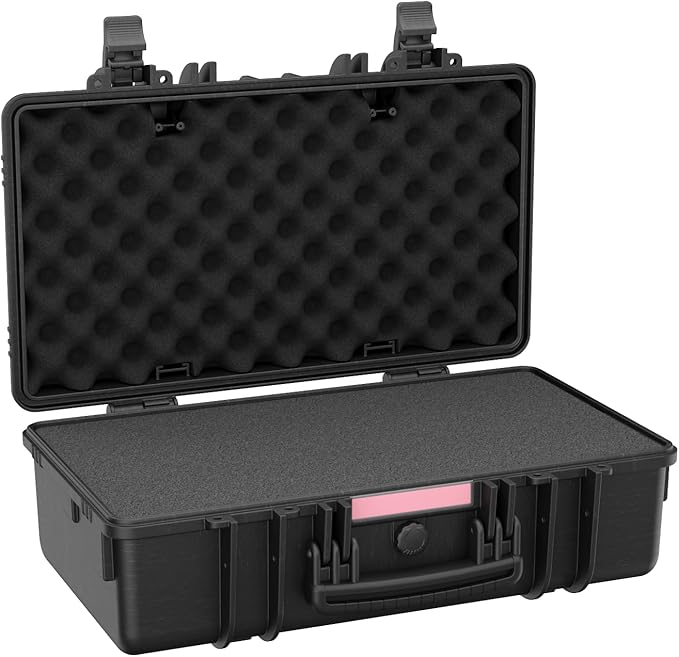 REFLEX CAMERA Hard Portable Waterproof IP67 Case with Customisable Foam Inserts for Maximum Protection ideal for Drones, Camera, Lens, Guns & Tools 21.7” x 13.6” x 7.8” Dust, Impact & Shock Resistant