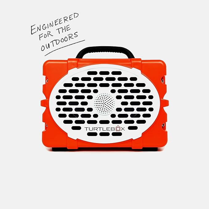 Turtlebox Original Gen 3: Portable Outdoor Bluetooth Speaker – Ultra-Loud (120dB), Waterproof (IP67), Rugged, Impact-Resistant, 3-Day Battery | Party Mode: Unlimited Pairing for Stereo Sound, Orange