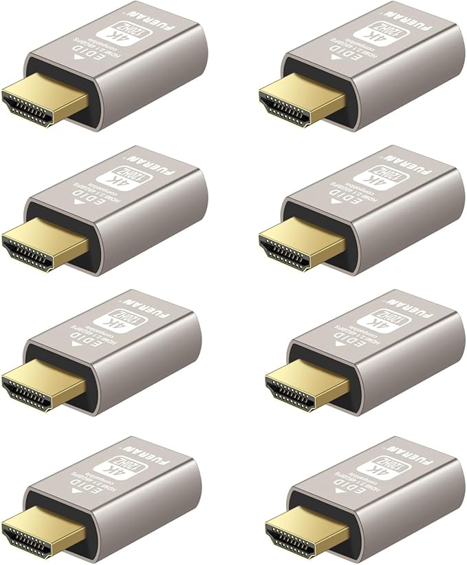 4K 120Hz HDMI 2.1 Dummy Plug – High-Resolution Virtual Display Emulator for PC, VR Headsets & Cryptocurrency Mining EDID Headless Ghost Display Adapter(4K-120Hz-8P)