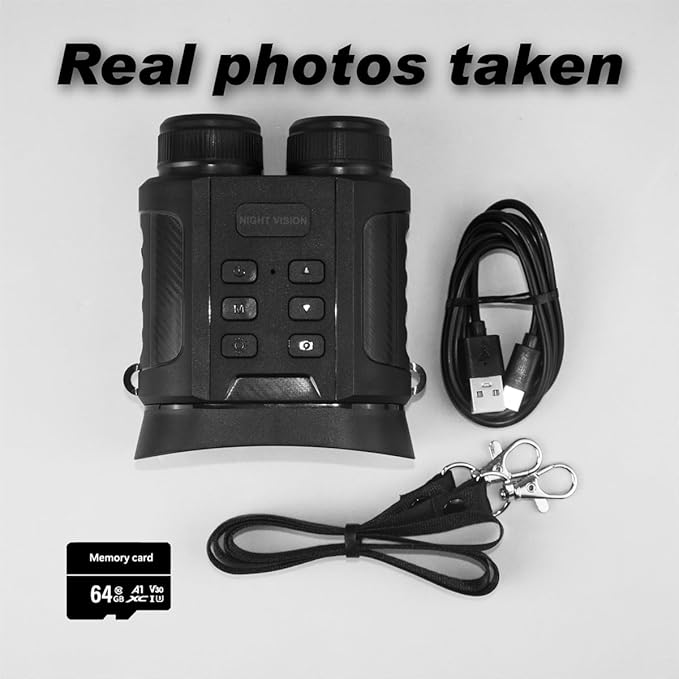 Night Vision Goggles - 4K HD Upgraded 850nm IR Night Vision Binoculars - 8X Digital Zoom, Rechargeable Night Vision Device with Camera Built in, Save Photos and Videos, Flashlight for Camping Hunting