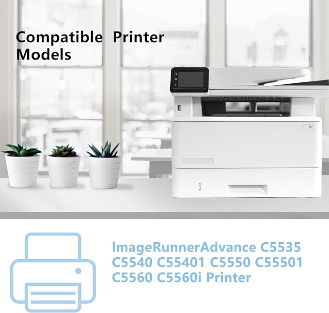 High Yield GPR-55 GPR55 0481C003AA Black Toner Cartridge for ImageRunner Advance C5535i C5540i C5550i C5560i Printer (2-Pack)