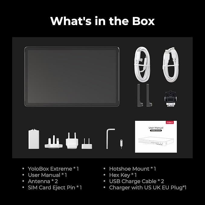 YoloLiv YoloBox Extreme, 4K NDI All-in-One Live Streaming Equipment with 8 HDMI Inputs, 2 HDMI Out, ISO Recording, for Facebook, YouTube, RTMP, SRT