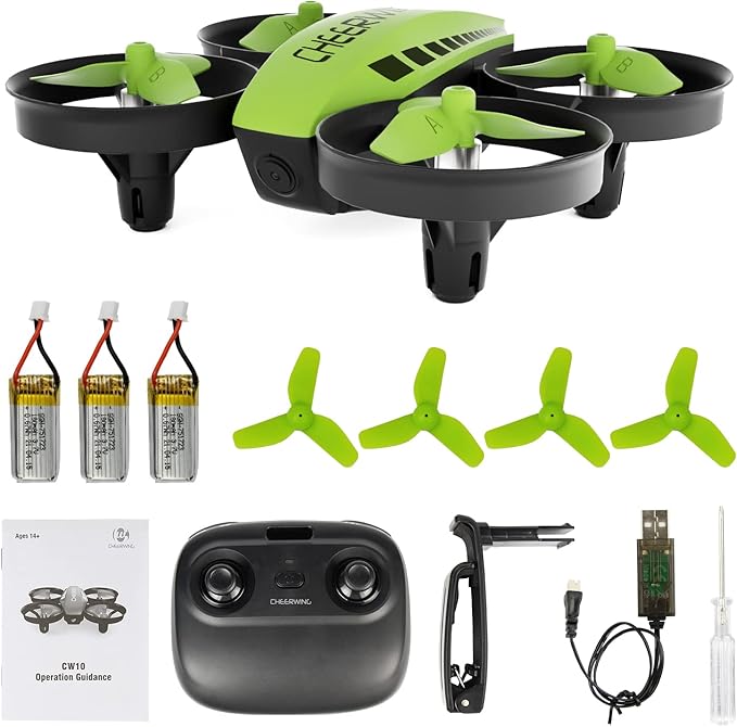 Cheerwing CW10 Mini Drone for Kids WiFi FPV Drone with Camera, RC Drone Gift Toy for Boys and Girls with Auto Hovering, Voice Control