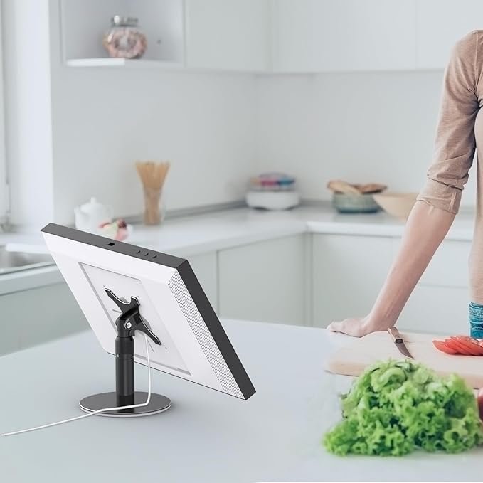 Stand for Echo Show 21 and 15 (1st, 2nd Gen), Adjustable Stand, Metal Table Holder, Alexa Show 15 2nd Generation Tilt Desk Holder (Black)