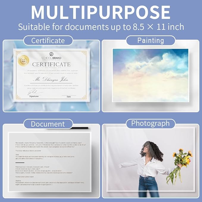 Laminating Sheets, PANDRI 300 Pack Thermal Laminator Pouches Holds 8.5 x 11 Inch, 3 Mil Clear Laminator Paper 9 x 11.5 Inch, Letter Size