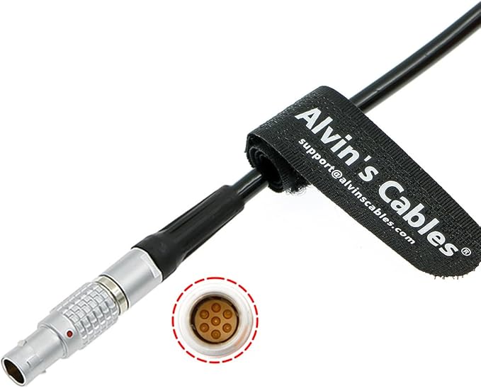 Alvin's Cables Power Cable for Tilta Nucleus-M Motor 7 Pin Male to D-tap Coiled Cable for V-Mount Battery Plate