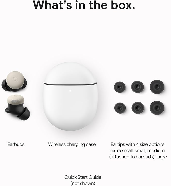 Google Pixel Buds Pro 2 - Wireless Earbuds with Active Noise Cancellation – Bluetooth Headphones - Porcelain