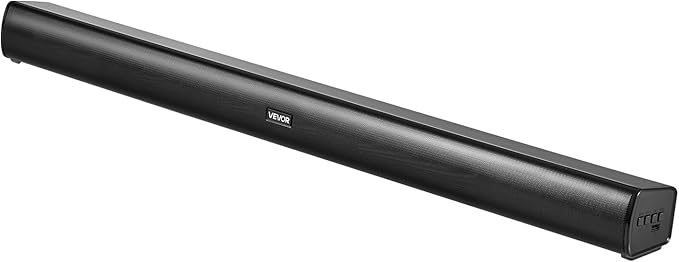 VEVOR Sound Bar for Smart TV, 2.1 Channel, 35-Inch Compact Soundbar TV Speakers with Built-in Subwoofer for Projector, Bluetooth AUX Connection, Easy Setup, 120W Surround Sound System for Home Audio