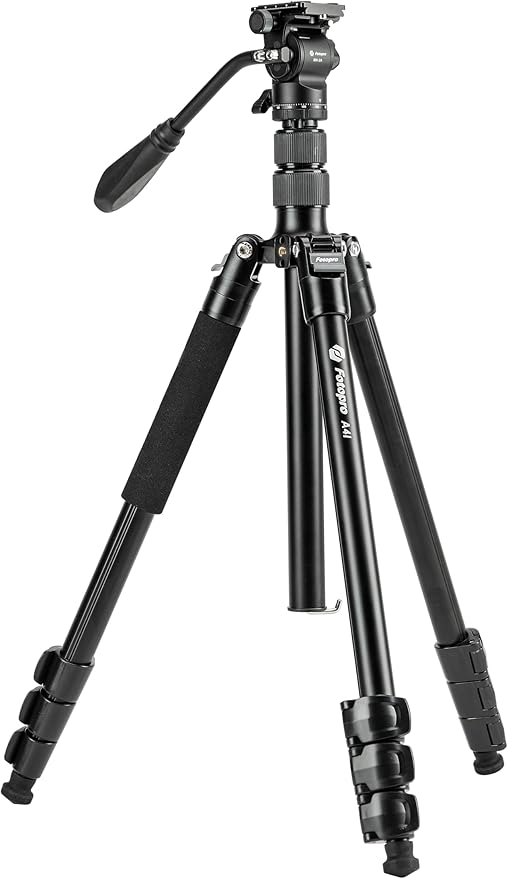 Fotopro 73" Camera Tripod, Aluminum Compact Travel Tripod and Monopod with 360° Ball Head Quick Release Plate, Professional Camera Tripod for DSLR, A4I A5I (Grey, 80 Inch)