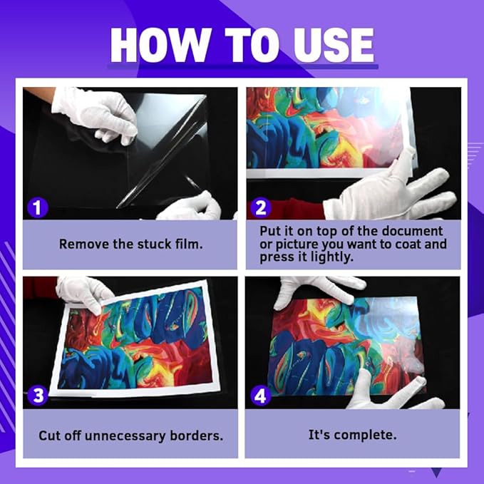 No Heat Laminating Sheets Self Sealing 15, 20, 25, 50, 100 Pack, 4mil Thickness, No Machine Self Adhesive Laminating Sheets by HA SHI (15 Sheets(Letter Size,9x12 Inch) Transparent, Letter Sizes)