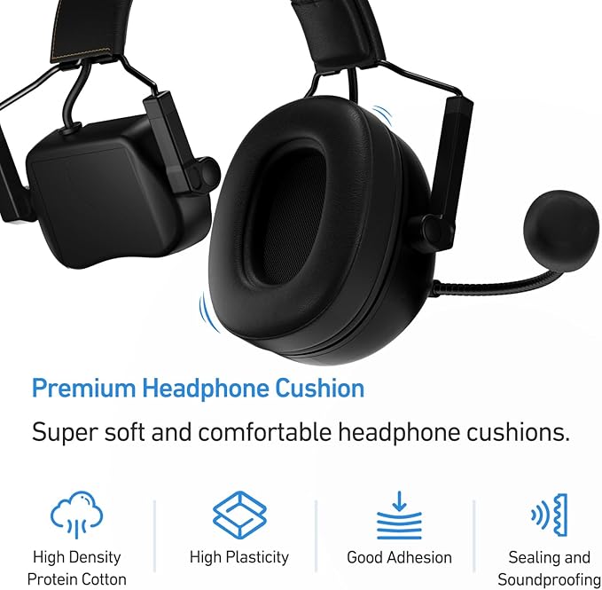 Came-TV Kuminik8 1.9GHz Wireless Intercom Headset System Noise Cancellation Zero Latency Full Duplex 4 Person Team Communication with Hardcase for Church Boating TV Film Production Drone