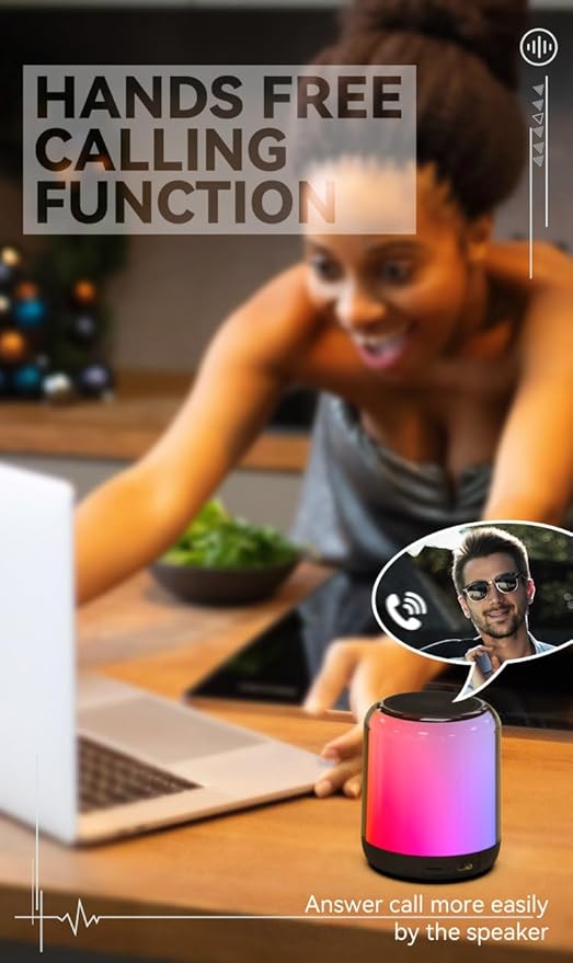 Aura-Sync Surround TWS/RGB-Color Speaker, Small, Brown