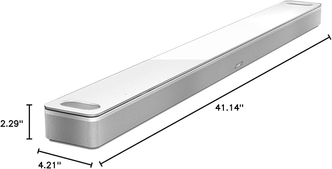 Bose Smart Ultra Soundbar, Surround Sound System for TV, Dolby Atmos Soundbar for TV Plus Alexa and Google Voice Control, White