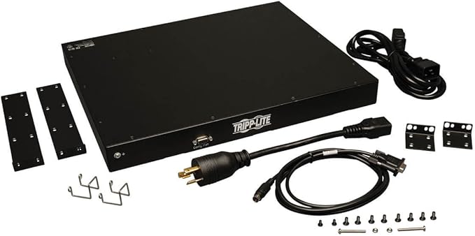 Tripp Lite Monitored PDU, 8 Outlets (C13), 208/220/230/240V, C20/L6-20P Adapter, 3.2-3.8kW, 8 ft. Cord, 1U Rack-Mount Single-Phase PDU, TAA (PDUMNH20HV)