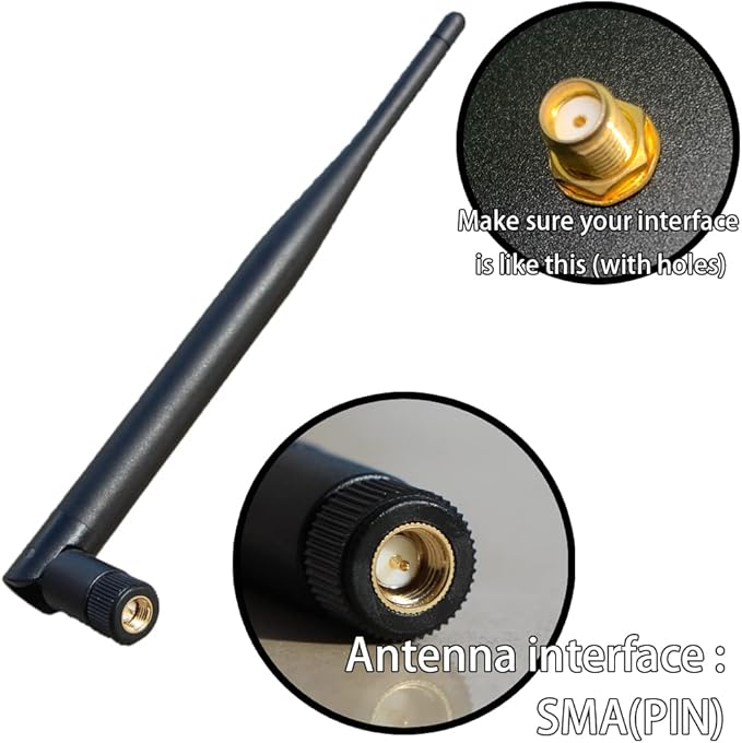 Universal 2.4ghz Band 7DBI high gain Antenna Accessories SMA Interface for WiFi Wireless Network Router Surveillance Cameras and Other Wireless Devices (1 Pack of 3pcs)
