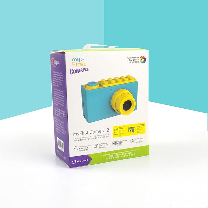 myFirst Camera 2 - Kids Action and Underwater Camera, 8MP 1080P HD Video, Webcam, for Toddler, Tripod Mount, MicroSD Card, Neck Lanyard, Christmas or Birthday Gift for Kids 3-12 (Blue)