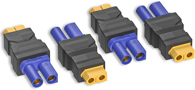 Goupchn XT60 Female to EC5 Female Connector Adapter Wireless Converter 4PCS for RC FPV Drone Car Lipo Battery Charger ESC