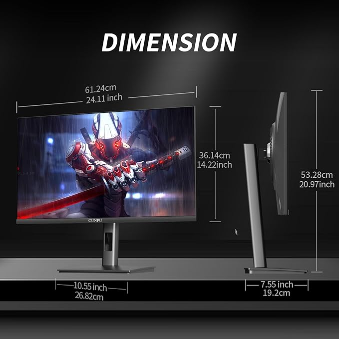 27 Inch 1440P QHD 240Hz Gaming Monitor, Fast IPS, 1ms 2K Gamer Monitor with HDR, 128% sRGB, FreeSync & G-Sync, Height/Pivot/Tilt/Swivel Vertical Monitor, Built-in Dual Speaker, HDMI/DP