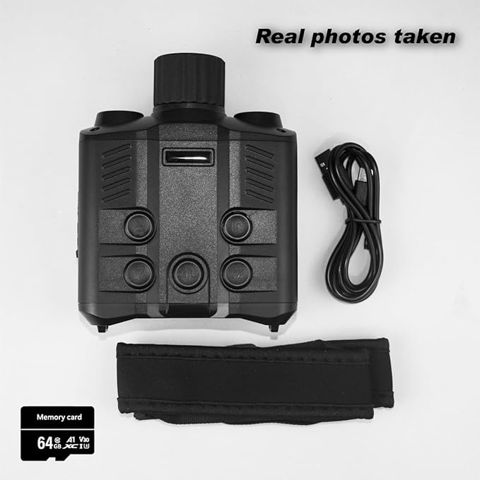 Night Vision Goggles - HD Upgraded 5level IR night vision binoculars - 8X AI Zoom, Rechargeable night vision device with Camera Built in,Save Photos and Videos, for Hunting ranging Camping(NV900)